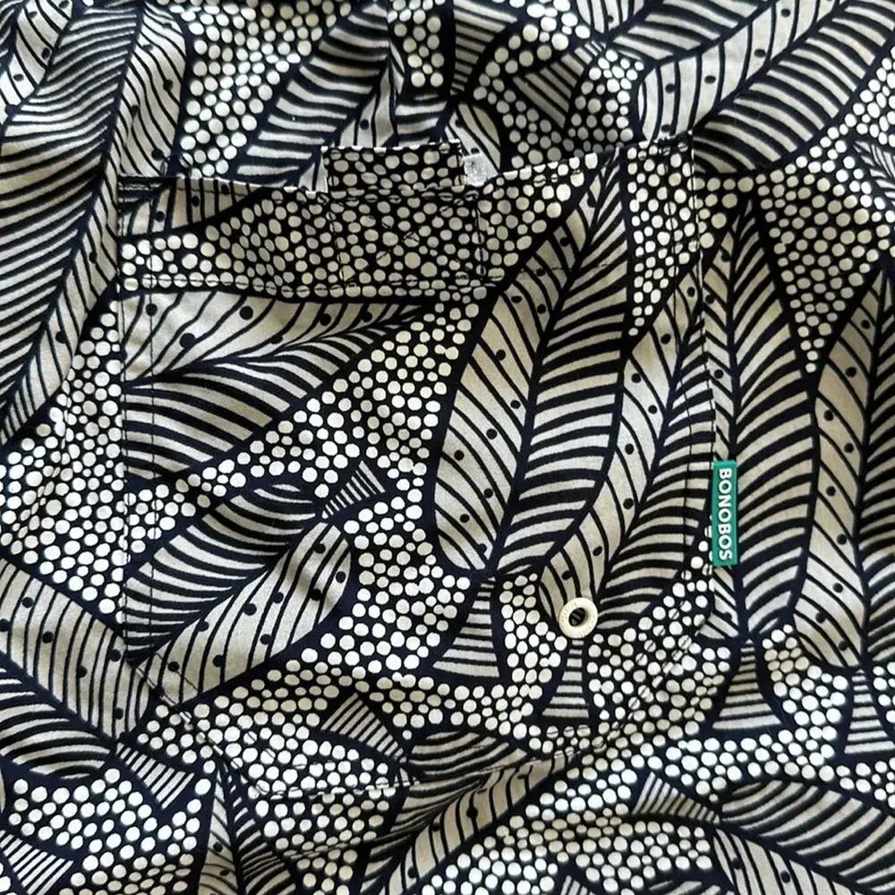 Bonobos Swim‎ Trunks Blue & White Leaf Print Size 40